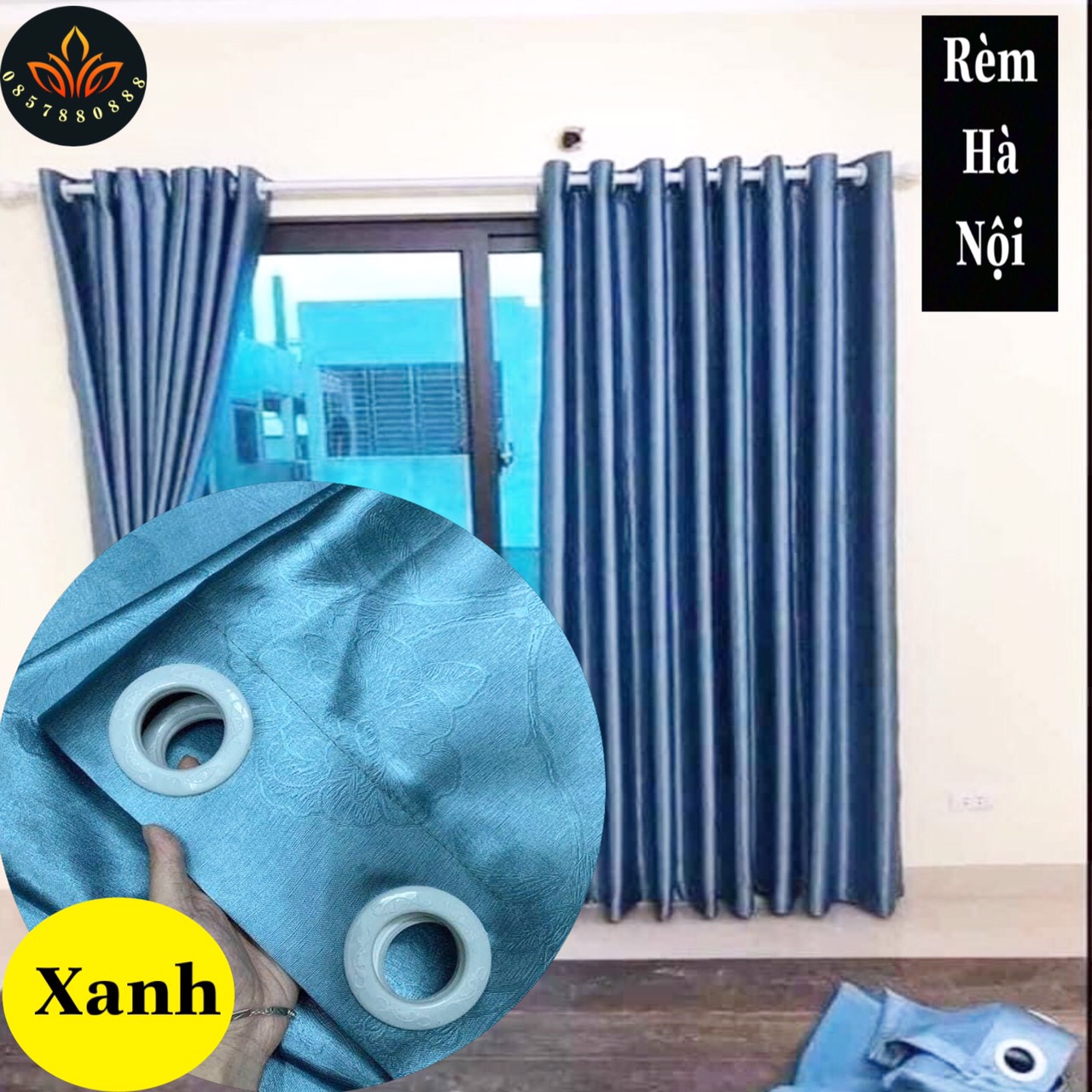 Rèm cửa 3 lớp, rèm vải gấm che nắng