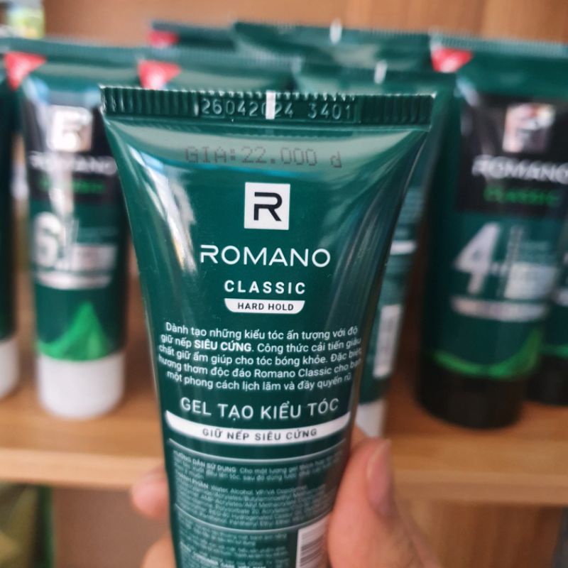 gel vuốt tạo kiểu tóc Romano classic 50gr , 150gr