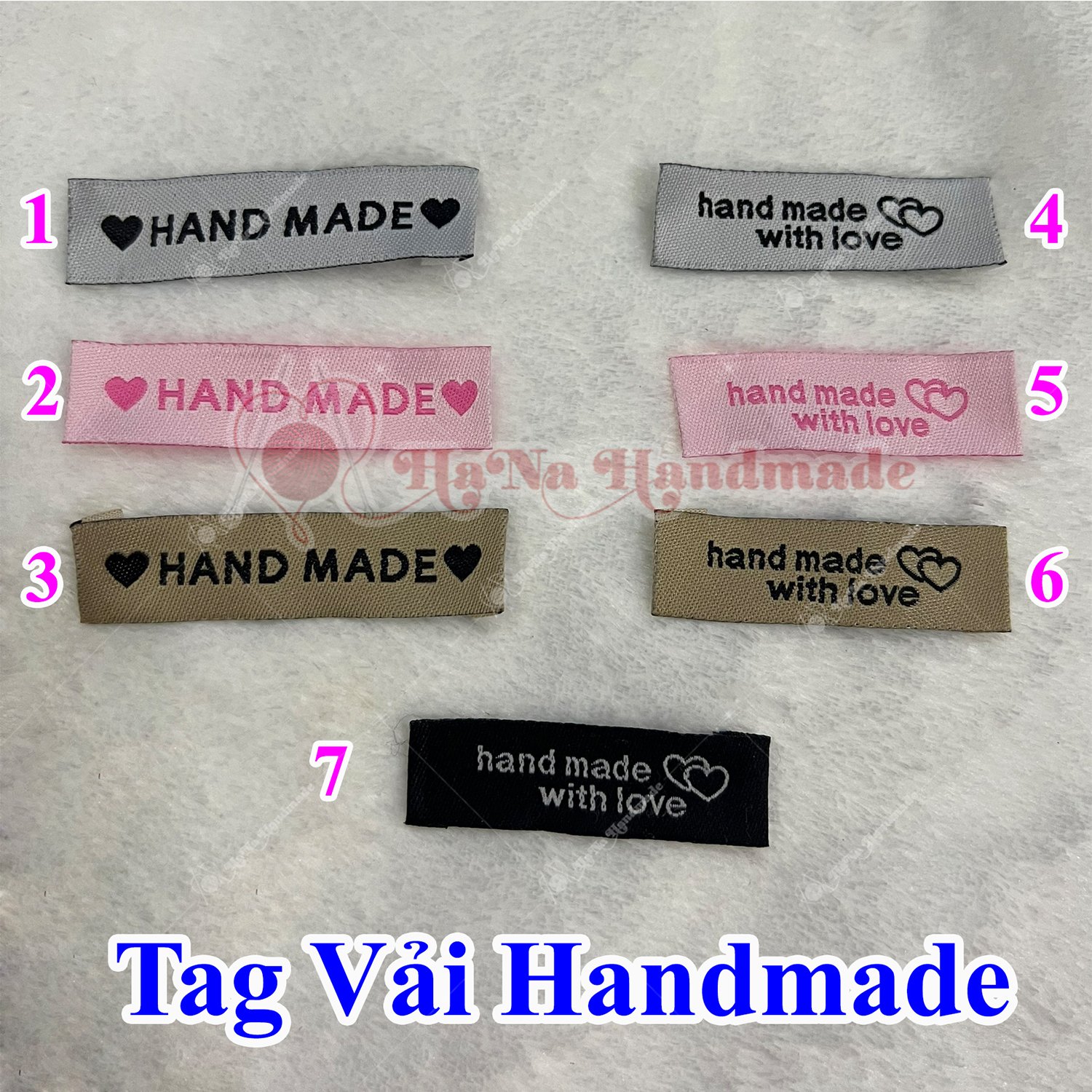 Tag vải handmade 6k/ 2 cái