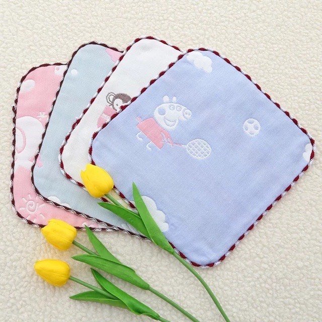 Set 5 Khăn Sữa Leelee Họa Tiết Cho Bé