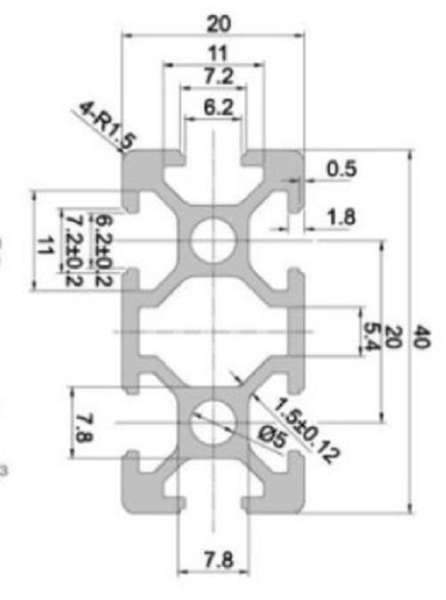 Nhôm định hình 2040 cắt miễn phí theo yêu cầu