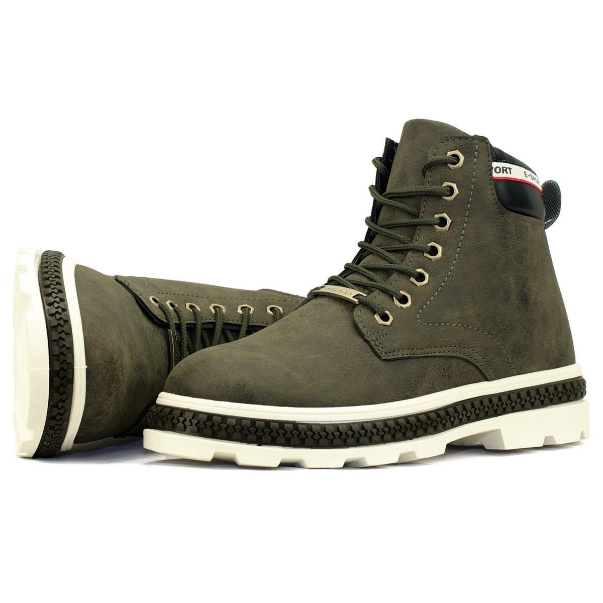 Giày Boot Cổ Cao Nam Cao Cấp BCC006 Xanh Quân Đội