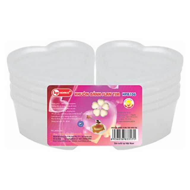 Combo 10 hộp bánh flan hình tim