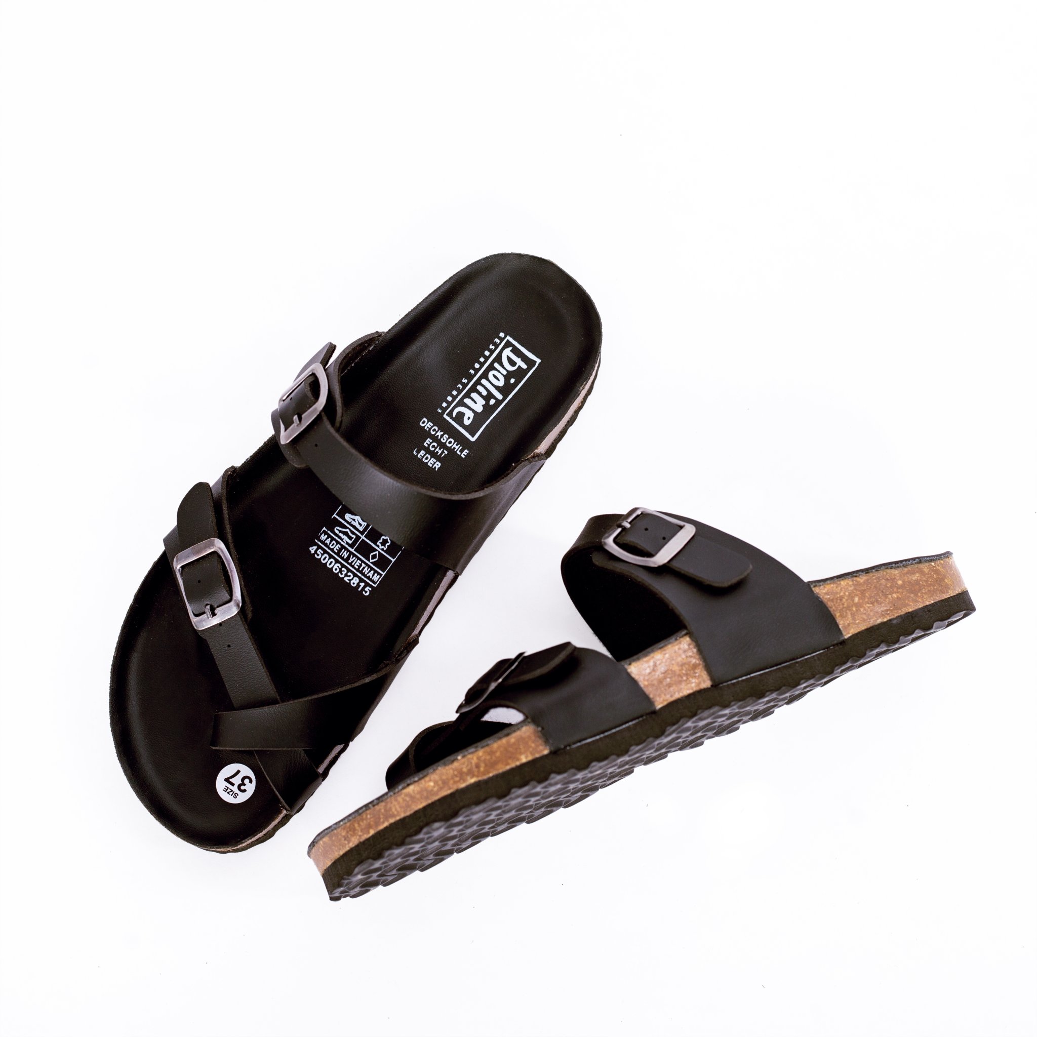 D06 Birken Bioline dép da bò thật 100%