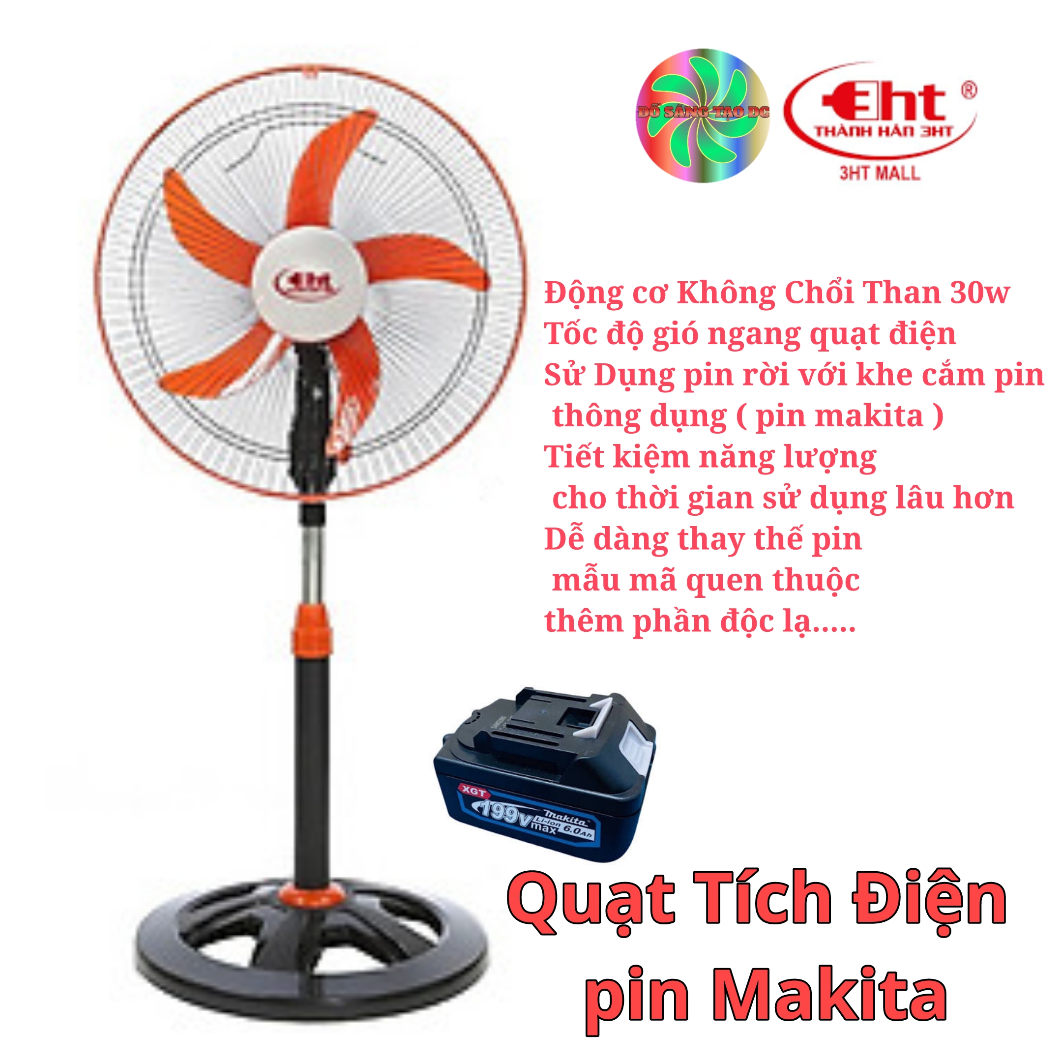 QUẠT ĐỨNG B4 CHÂN PIN MAKITA ( KHÔNG PIN )
