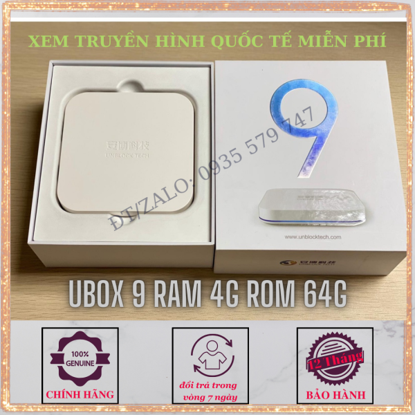 UBOX 9 Mới Nhất 2021 Ram 4G+64G Xem Phim, Kênh Truyền Hình Quốc Tế Nhật Bản, Hàn Quốc, Trung Quốc, Đài Loan, USA Miễn Phí 1000 kênh UBOX 8