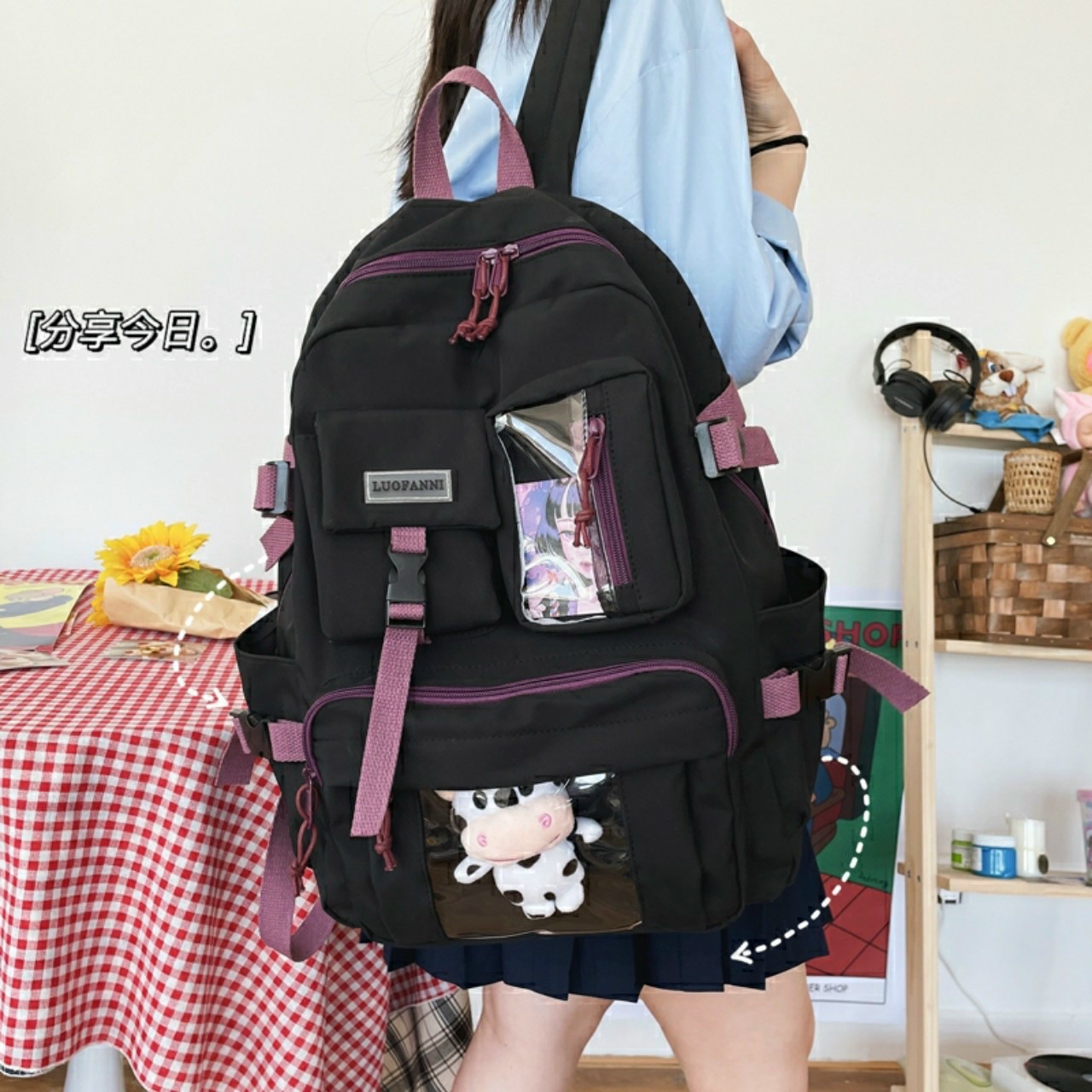 Balo Nam Nữ unisex phối trong suốt thời trang đi học chống thấm nước - 3 HỘP Cấp 123 Ulzzang Laptop