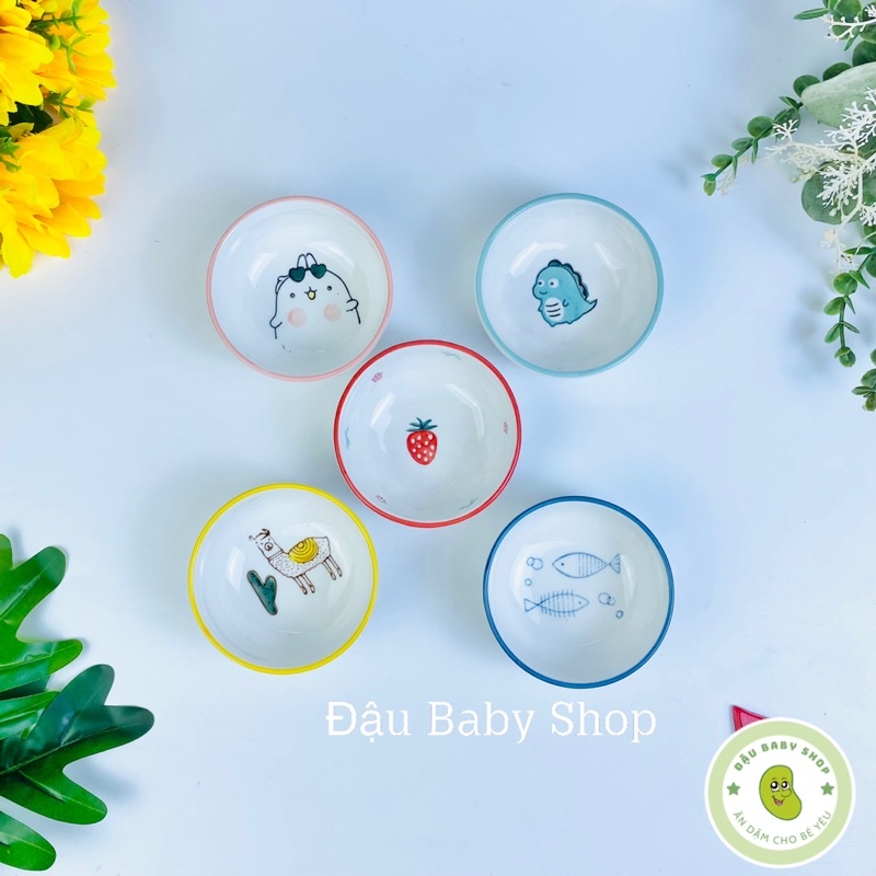 Bát ăn dặm gốm sứ mini, bát ăn dặm kiểu Nhật cho bé