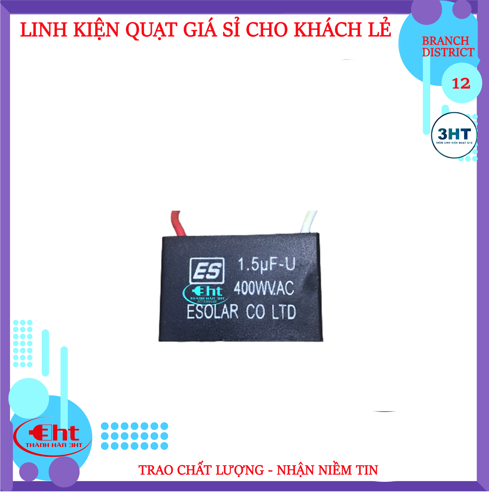 TỤ 1.5UF & 2UF CHO QUẠT