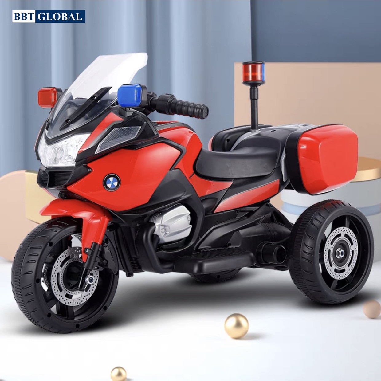 Xe máy điện trẻ em cảnh sát bbt global 8118c