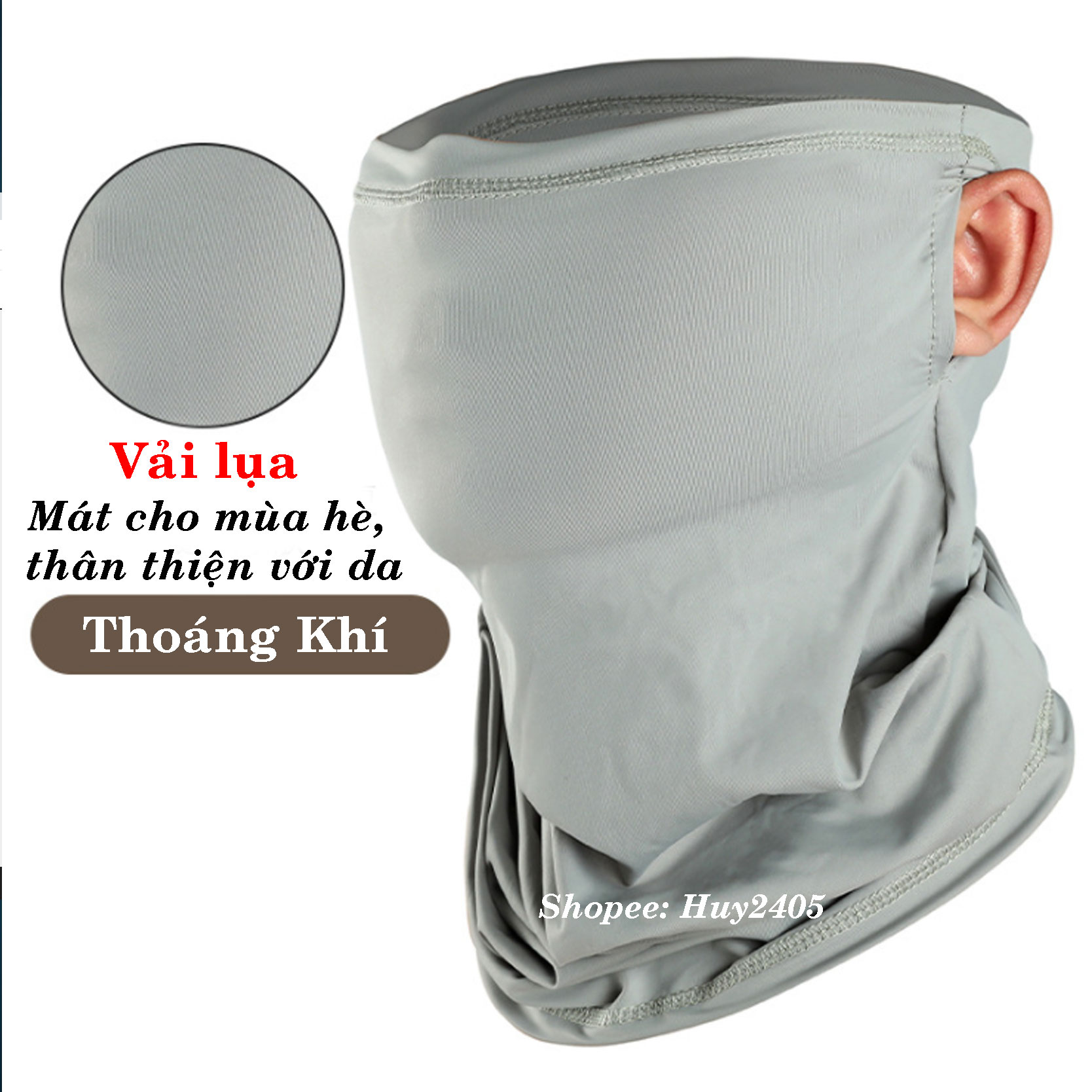 [HCM]Khăn đa năng vải lụa mát lạnh cao cấp Có lỗ sỏ tai