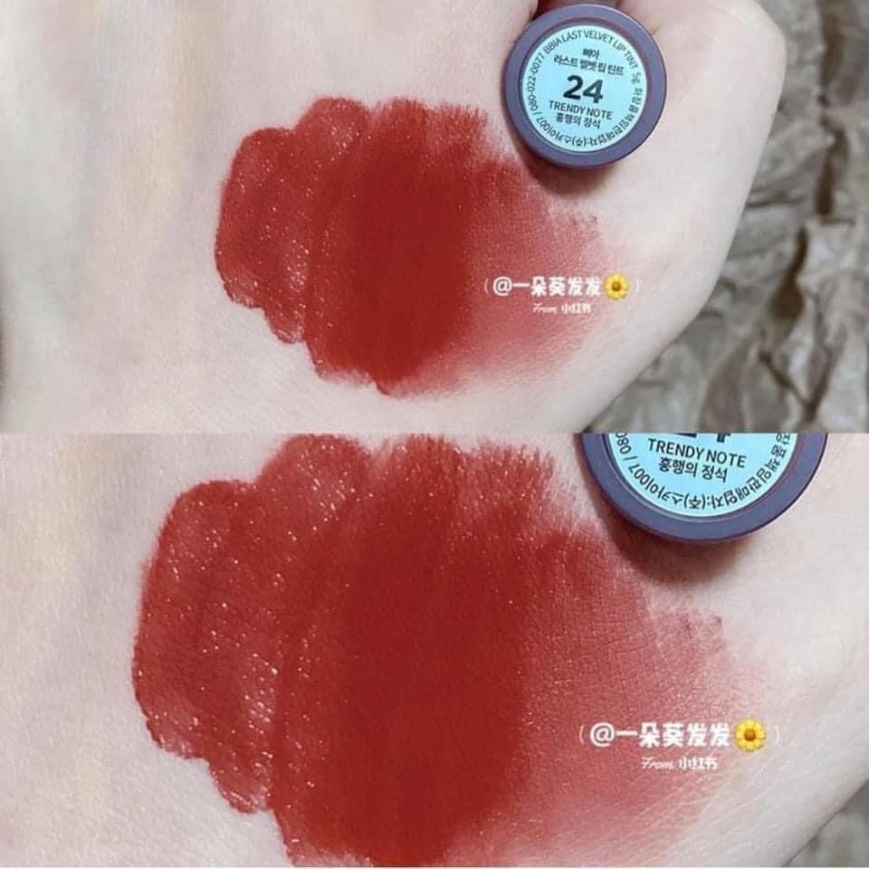 Chính Hãng Son Kem BBIA Màu 24 -Đỏ Đất