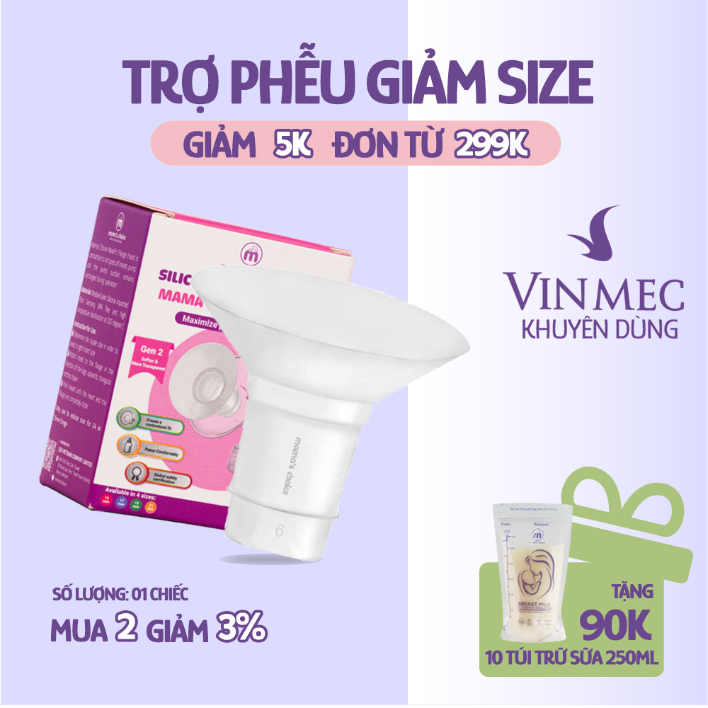 Trợ Phễu Silicone Mama s Choice NewFit, Đệm Hạ Size Phễu Size 15-17-19-21mm