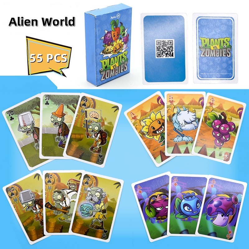 Bộ 55 Thẻ Bài Trò Chơi Plants vs Zombies Độc Đáo