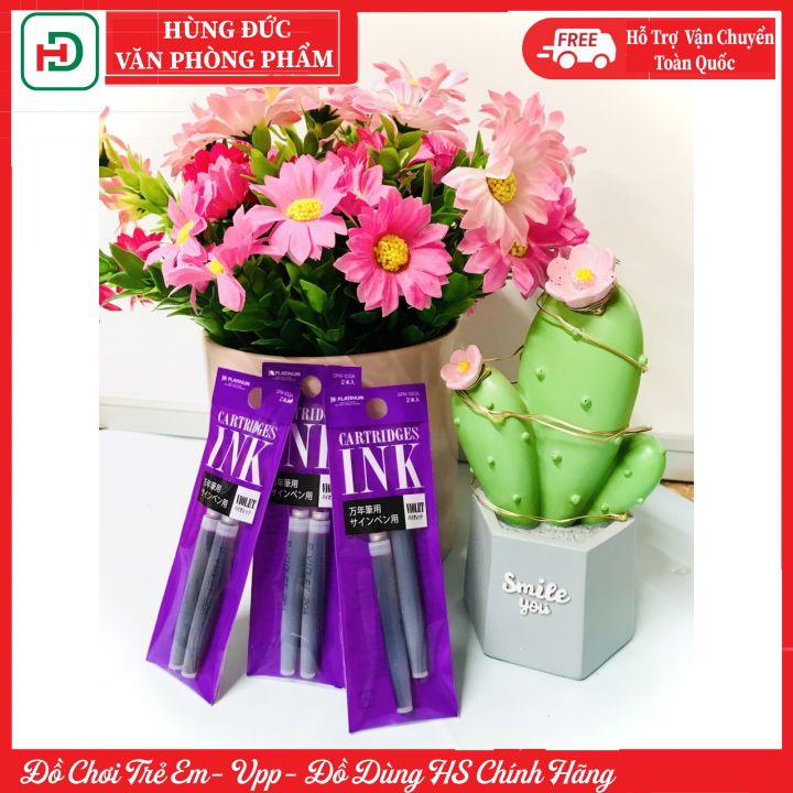 Mực bút máy nhật (tím) 2 ống/vỉ