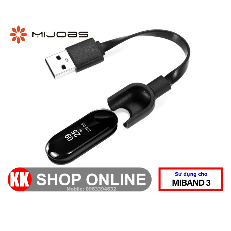 Dây cáp sạc Mijobs cho Xiaomi Miband 3
