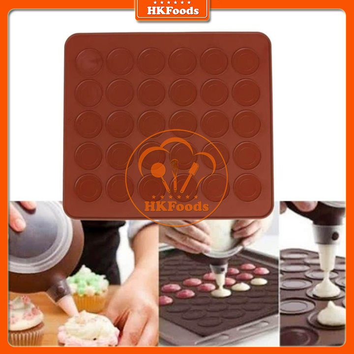 THẢM SILICON NƯỚNG BÁNH MACARON 30 Ô