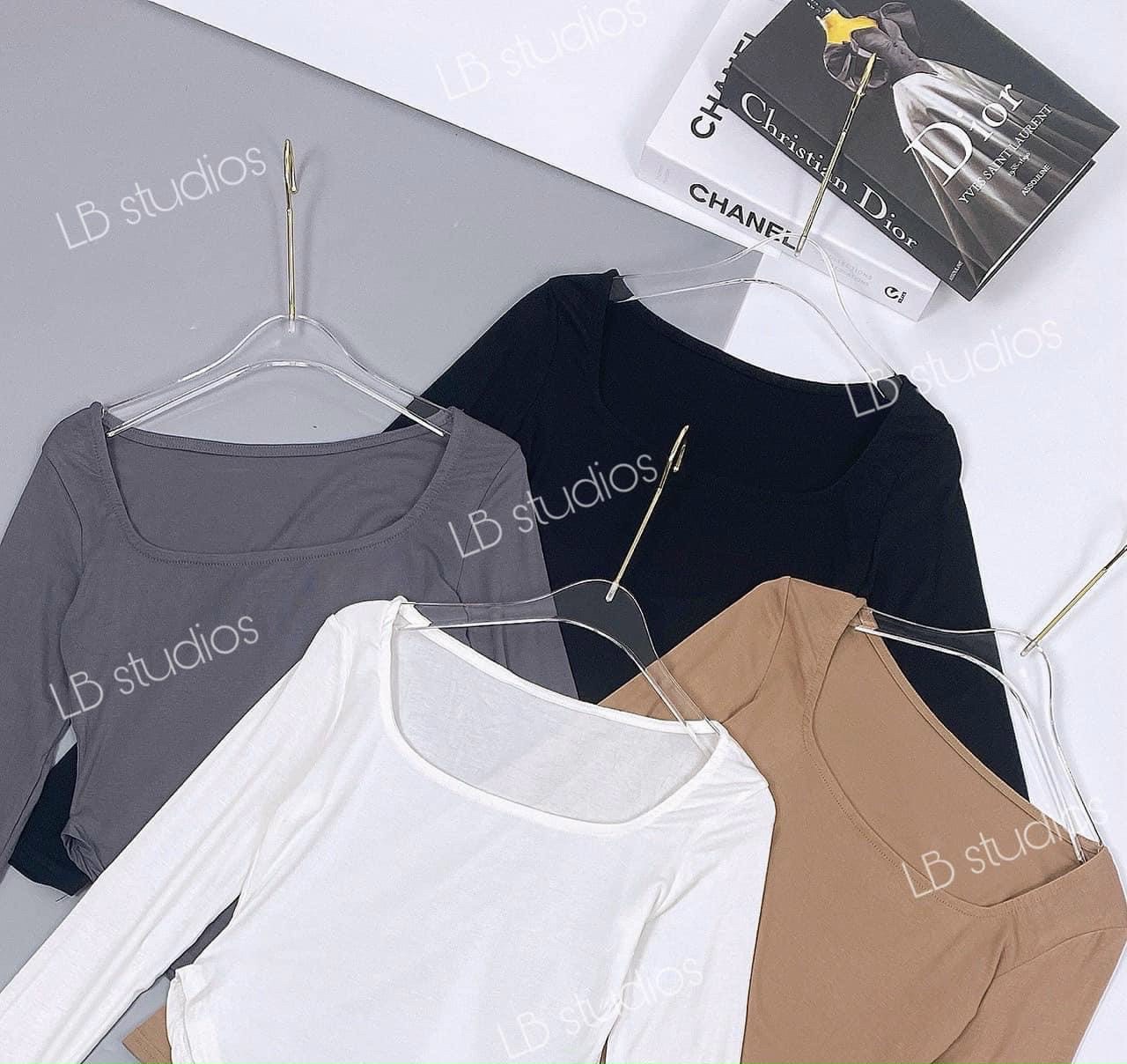 Áo Thun Tay Dài Cổ Thuyền Rộng Kết Hợp Tà Tròn Duyên Dáng Nữ Tính TTKXA0164