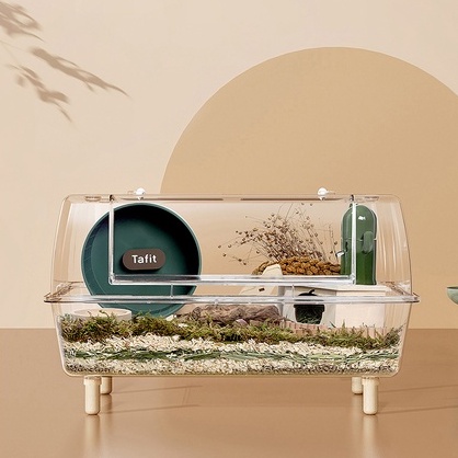 Lồng Hamster. Chuồng Tafit Trong Suốt Nuôi Hamster Kích Thước 62x32x42cm
