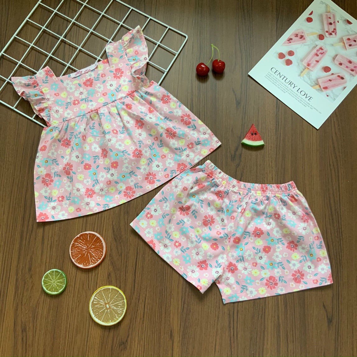 [HCM]Bộ Kate lụa Thái  Cao cấp cho bé gái size 10kg đên 35kg