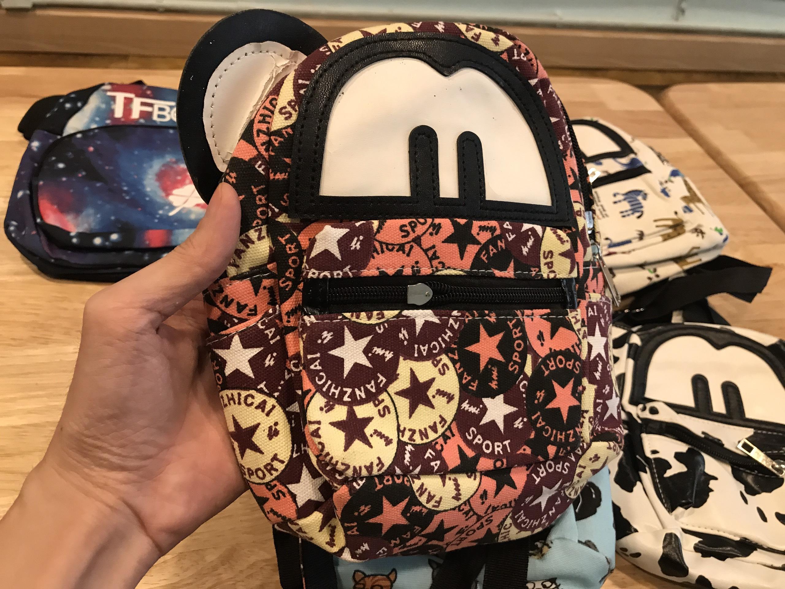 Balo Mickey - Vải Bố, Giả Da