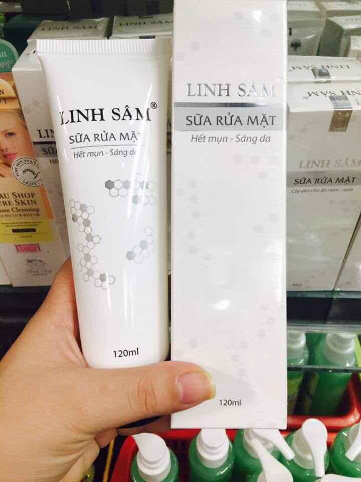 Sữa rửa mặt Linh Sâm hết mụn sáng da dành cho da dầu mụn 120ml