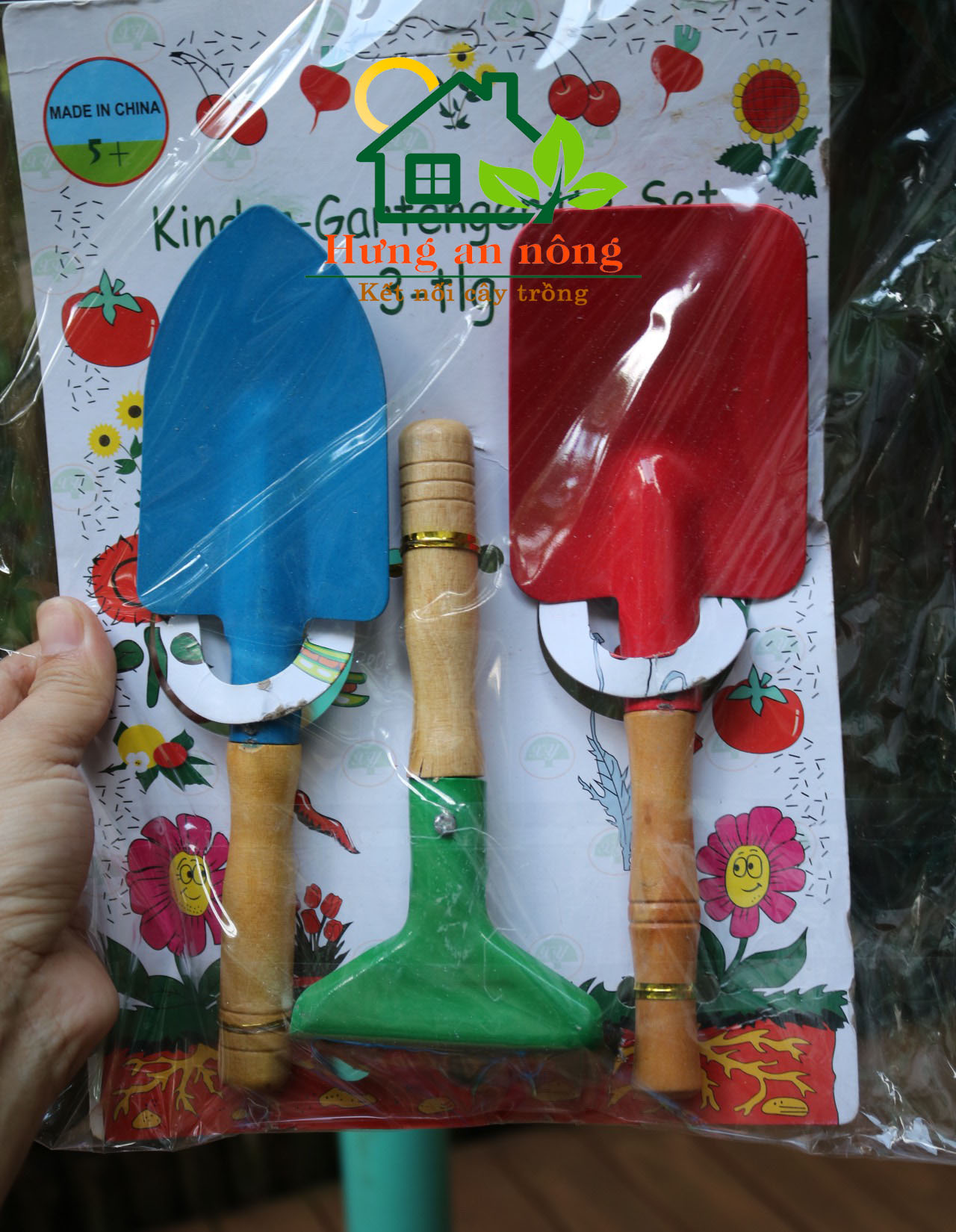Bộ cuốc xẻng lớn 3 màu làm vườn L2