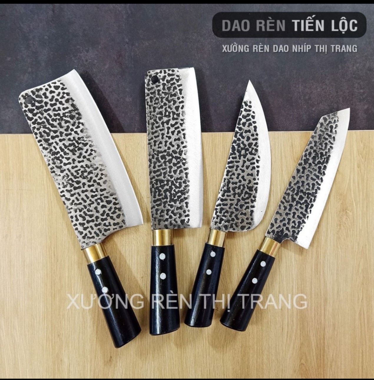 ( GIÁ HỦY DIỆT ) bộ dao 2 món chặt thái chuyên dụng làm từ nhíp xe kháng rỉ