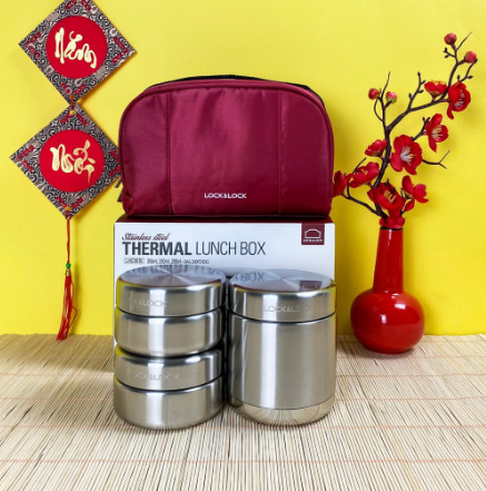 Bộ Hộp Cơm Giữ Nhiệt Lock&Lock LHC8015 (910ml)