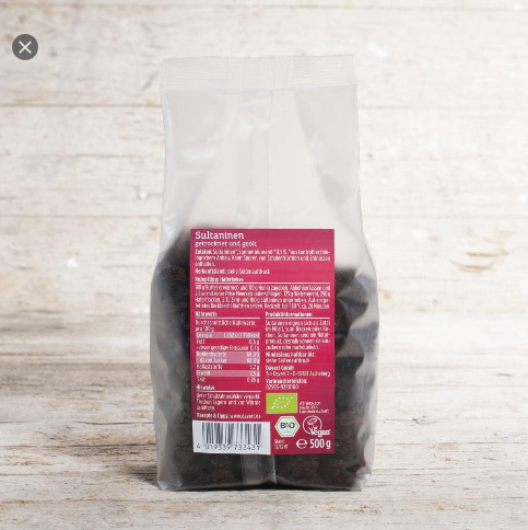 Nho khô hữu cơ Davert 500g