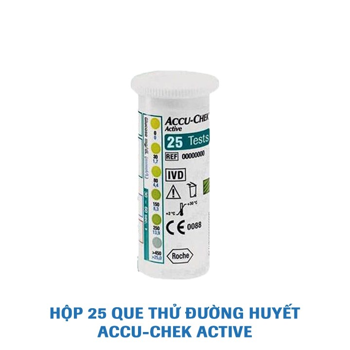 [HCM]Que thử đường huyết Accu-Chek Active 25