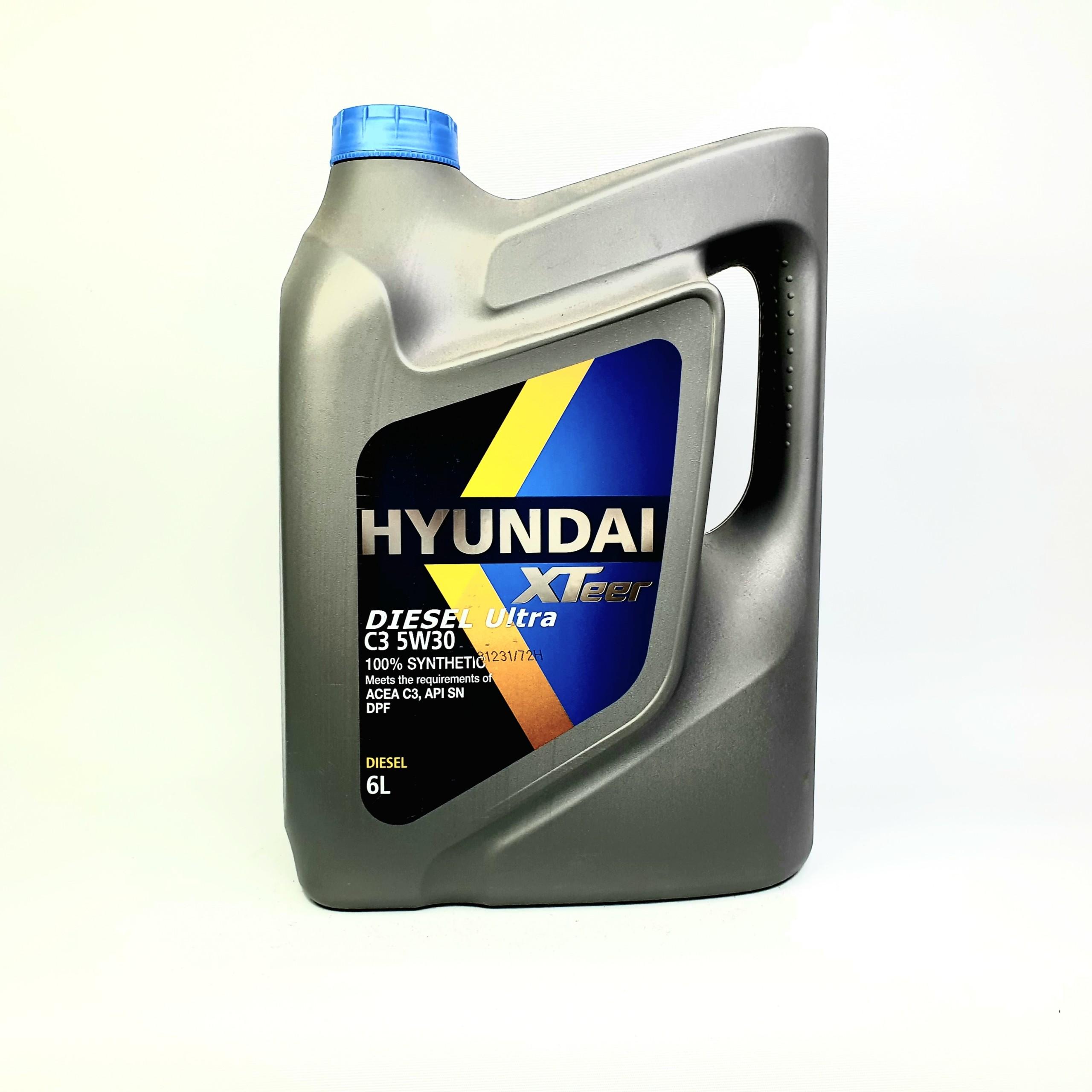 [HCM]Dầu động cơ 100% Synthetic Hyundai Xteer Diesel Ultra C3 5W30 6L (thay miễn phí HCM)