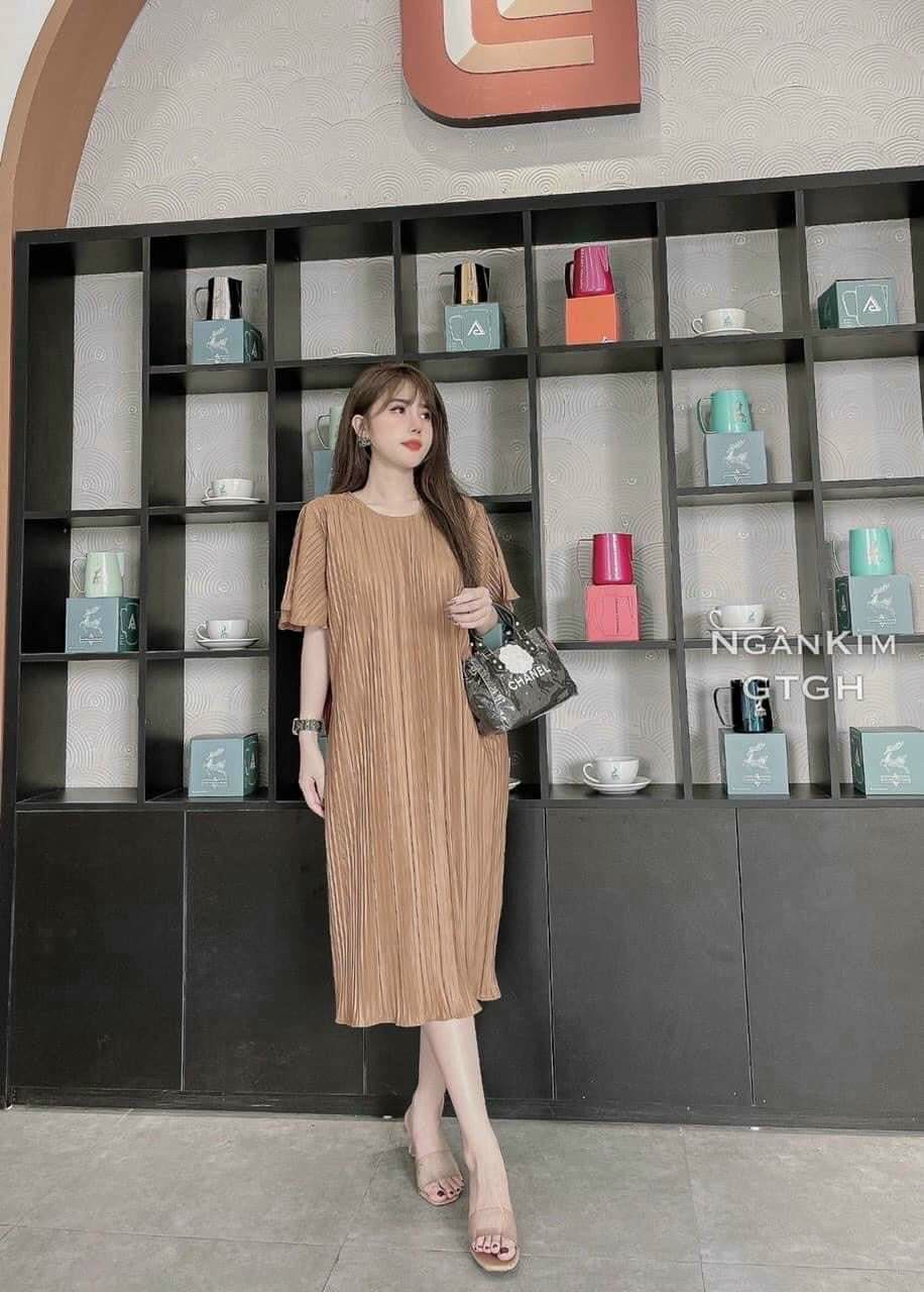 Váy bầu, đầm bầu dâp ly dáng suông thiết kế