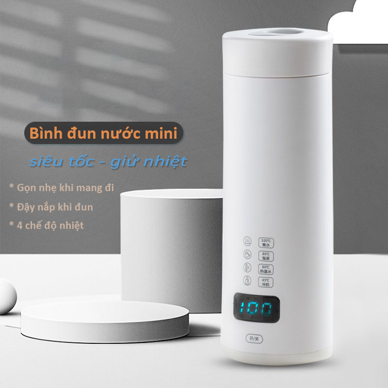 Bình đun nước siêu tốc mini du lịch đa năng tự ngắt khi sôi