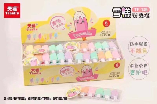 [HCM]Bút dạ quang hình cute vĩ 6 cây