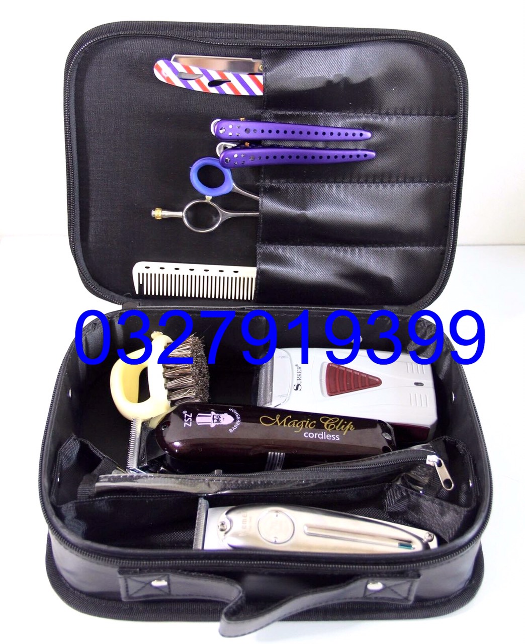 Tonyguy Barber Tool Bag A092 Large Size 34X25Cm with Simili Leather Strap Convenient for Barbers
