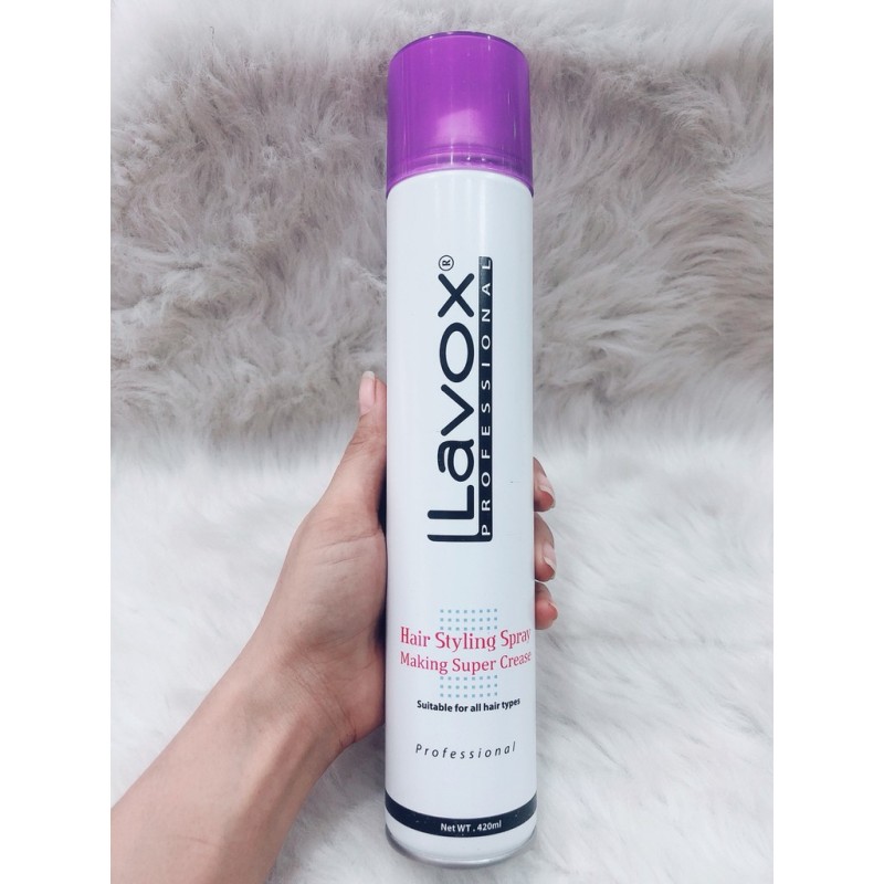 keo xịt tóc Lavox MỀM 420ml  NẮP TÍM cao cấp