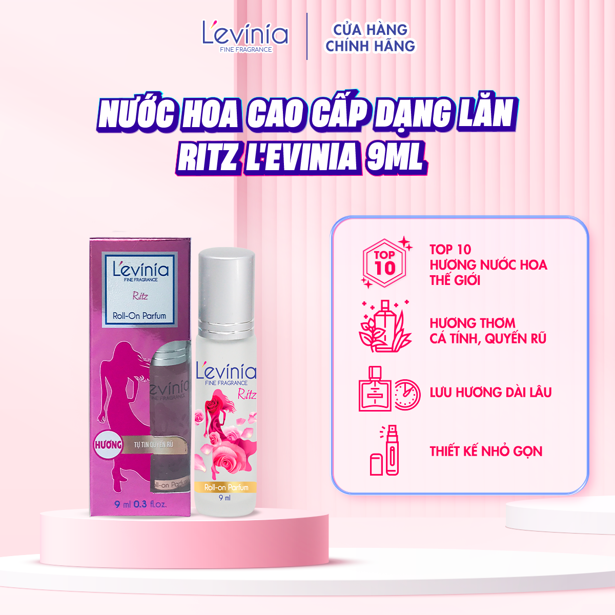 Nước Hoa Cao Cấp Dạng Lăn L'evinia RITZ 9ml