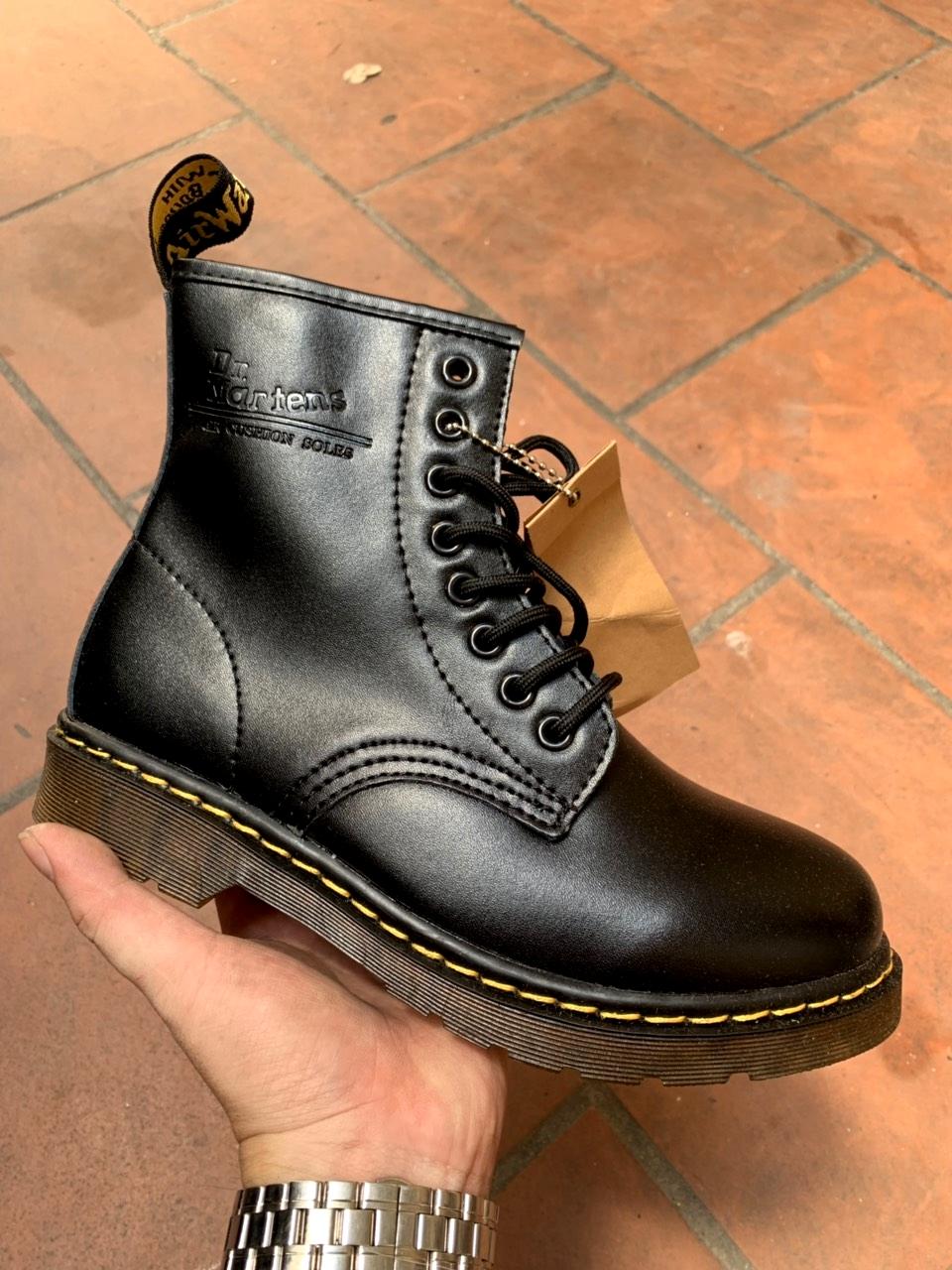 Giày Bốt Cổ Cao Dr Marten Nam Nữ Da Bò Cao Cấp G2D