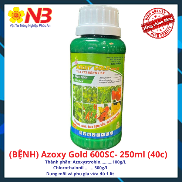 Thuốc trừ bệnh cây azoxy gold 600sc- 250ml mùa vàng