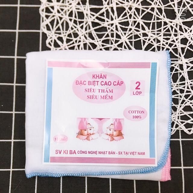 Khăn xô sữa cho bé 4 lớp (gói 10 chiếc)