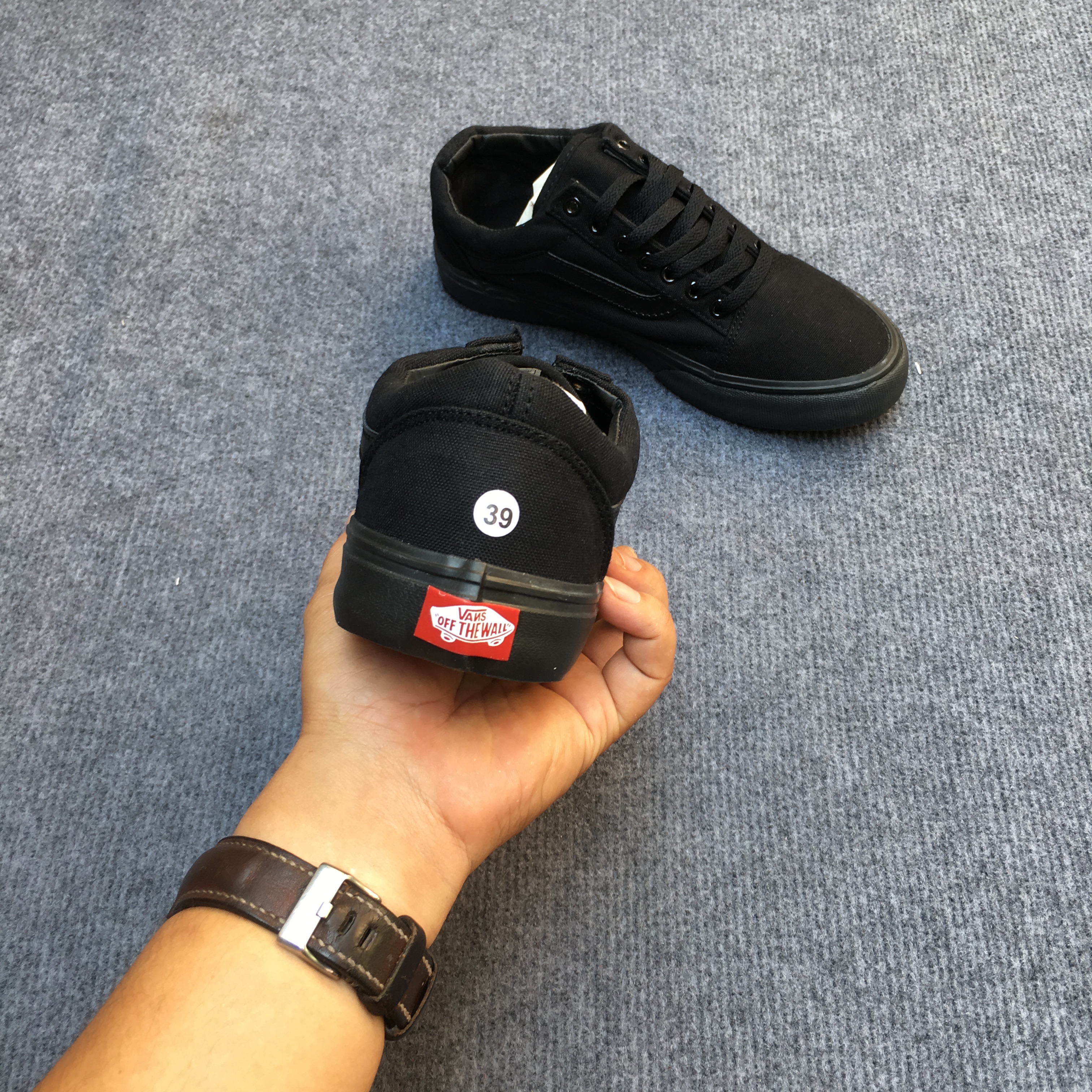 [TẶNG HỘP + TẤT ] giày thể thao nam nữ vans old skool đen full
