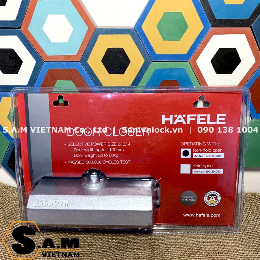 Tay Đẩy Hơi Không Giữ Cửa Hafele 499.30.002 Cho Cửa Nặng 45-80kg