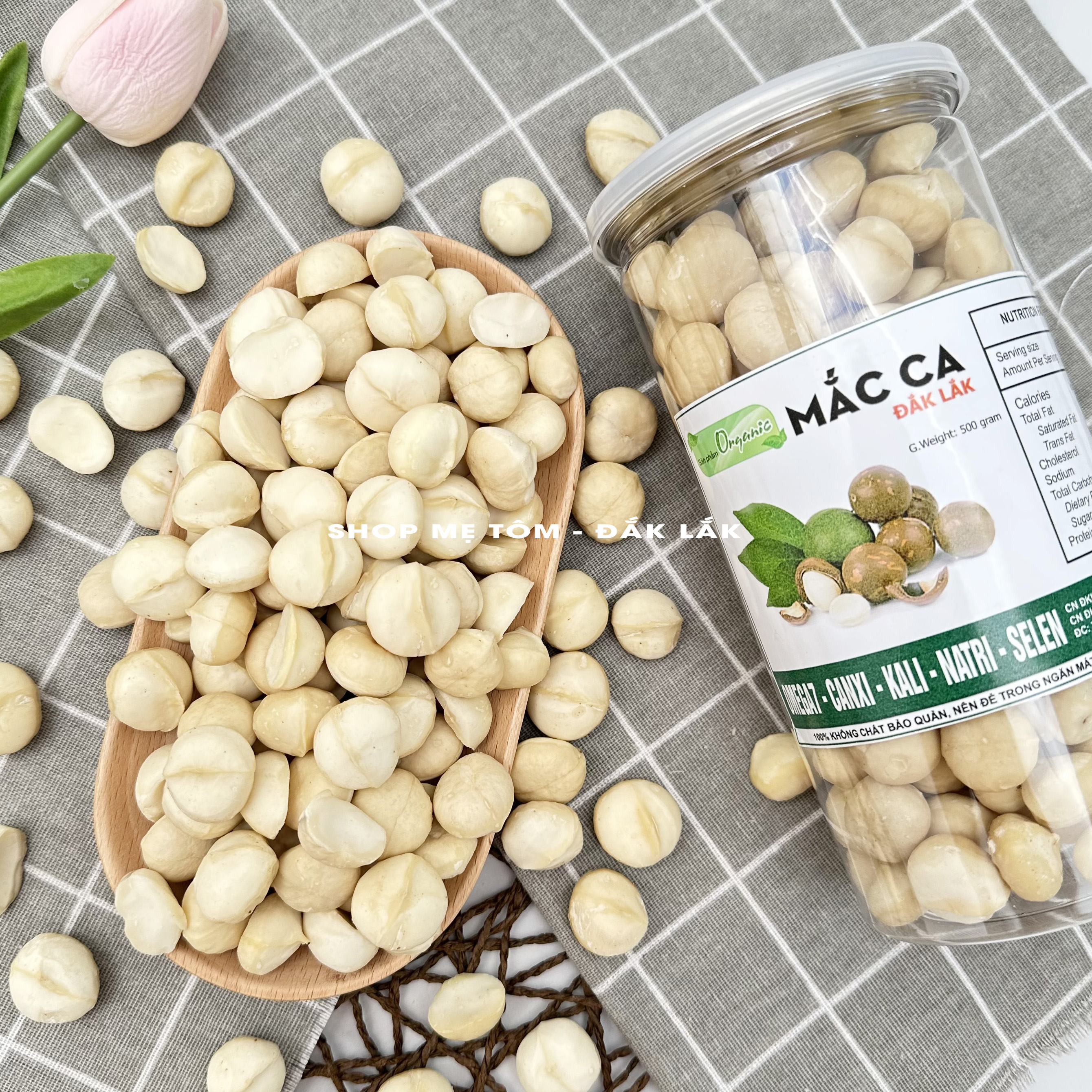 Nhân Hạt Macca ĐăkLăk Sấy Lạnh Nguyên Hạt