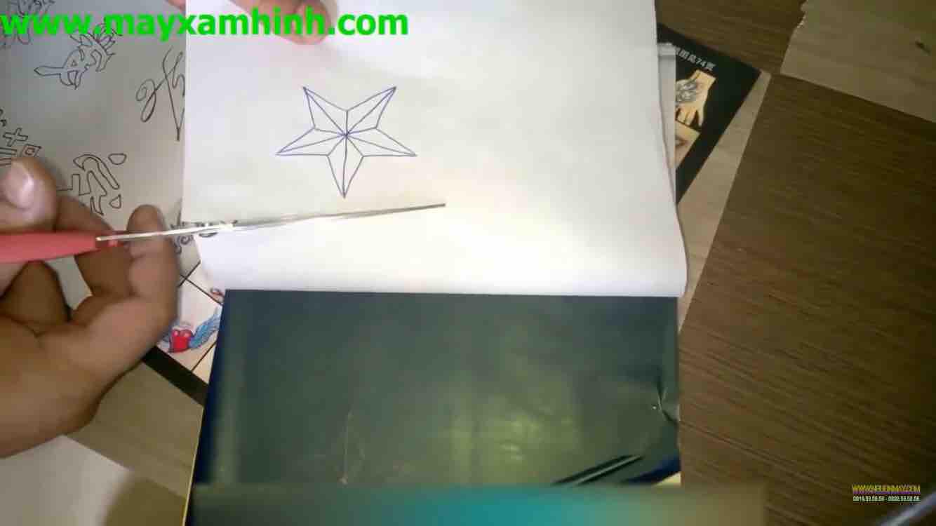 Combo 03 tờ giấy than scan in hình xăm khổ A4