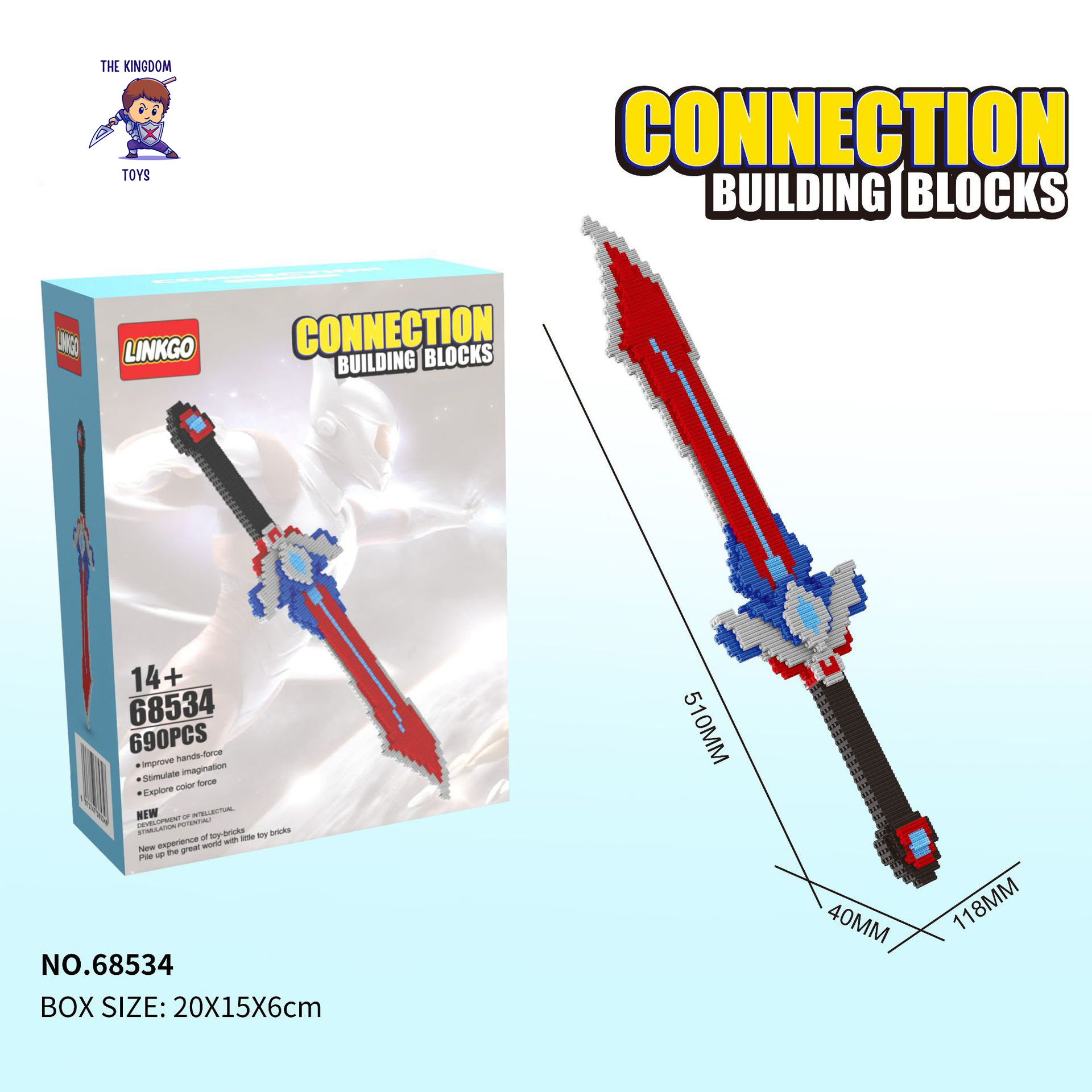 Đồ chơi lắp ráp linkgo mô hình thanh kiếm utralman siêu nhân điện quang anh hùng khổng lồ