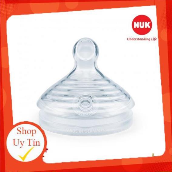 Bộ 2 Núm Ti Thay Thế NUK Nature Sense Silicone Chỉnh Nha Cho Bé - Ảnh Thật