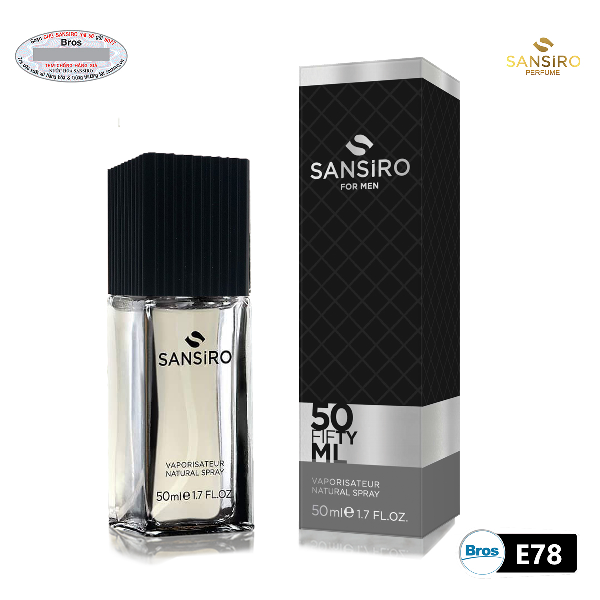 NƯỚC HOA SANSIRO THỔ NHĨ KỲ 50ML - E78 dành cho nam