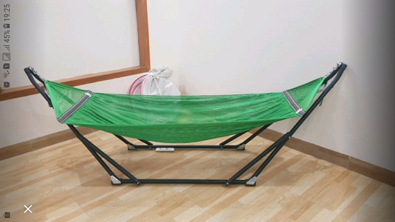 VÕNG XẾP KHUNG THÉP SƠN TĨNH ĐIỆN KIỂU CỠ NGƯỜI LỚN(Ảnh thật)
