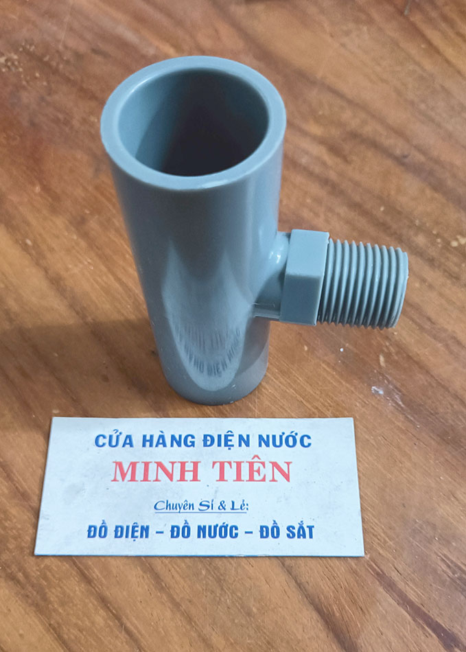 T pvc 27 ren ngoài 21, t nối ống 27 ren ngoài 21 pvc bình minh
